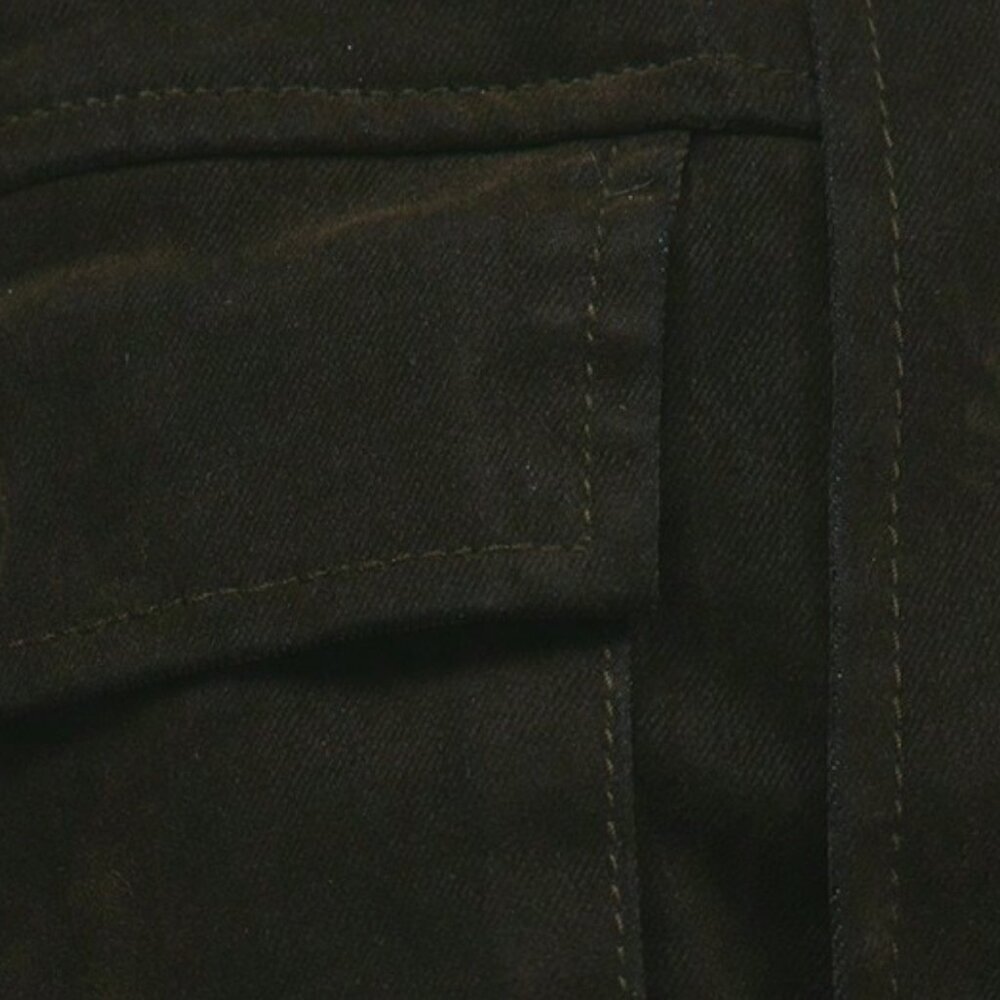 Army Green Casual Women's Velvet Denim Drawstring Cargo Jacket - Picture 9 of 9